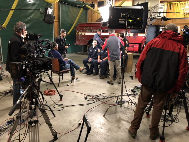 60 Minutes interview prep with fire fighters from Paradise, CA.